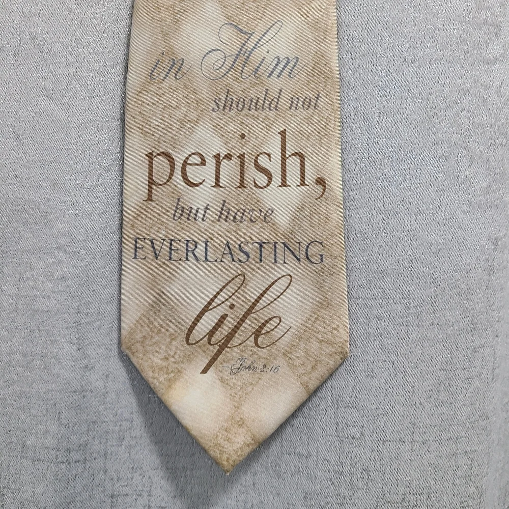 Inspirational Beige Blue‎ Tie